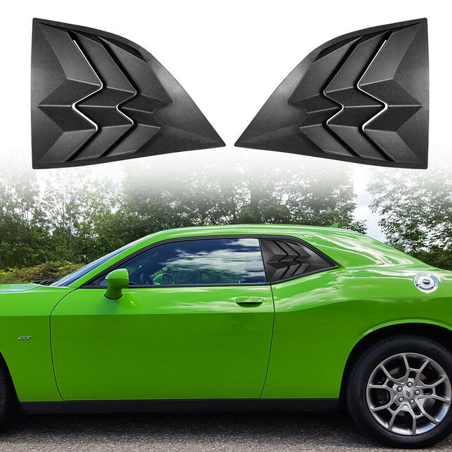 Side Quarter Window Louvers Kit 08-up Dodge Challenger - Click Image to Close